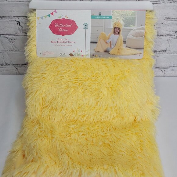 'COTTONTAIL LANE' PLUSH HOODED THROW BLANKET 36"×56" 'CHINNI' 'CHIC' - Picture 7 of 16